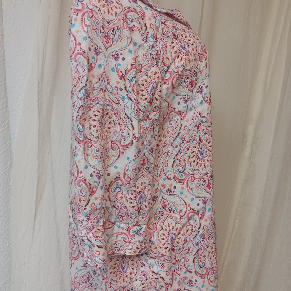 Chico's Women Size 16/18   Multicolor Paisley Blouse - Picture 5 of 11